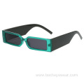 New Retro small frame square Sunglasses female punk hip hop fashion glasses wide leg disco Sunglasses men's s21147
